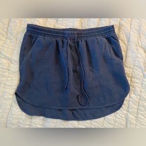 Anthropologie Cloth & Stone, Boardwalk Drawstring Skirt Blue, Size M, Tencel